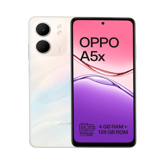 Smartphone Oppo A5X 4G 4GB/128GB 6.67" Dual SIM Laser Branco